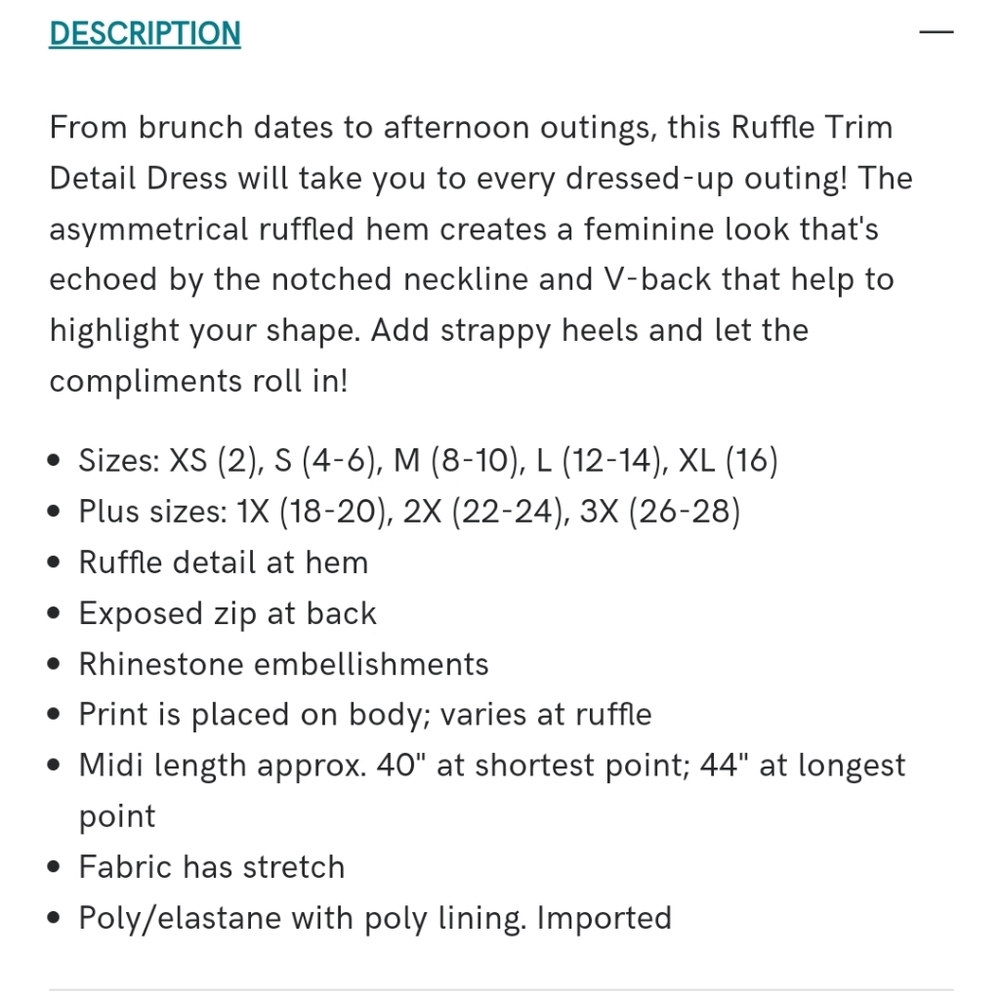 Venus Ruffle Trim Dress - Picture 6 of 6